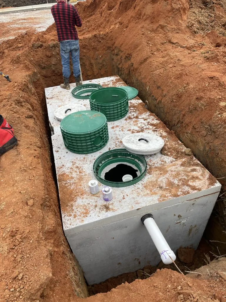 Septic system components and installation
